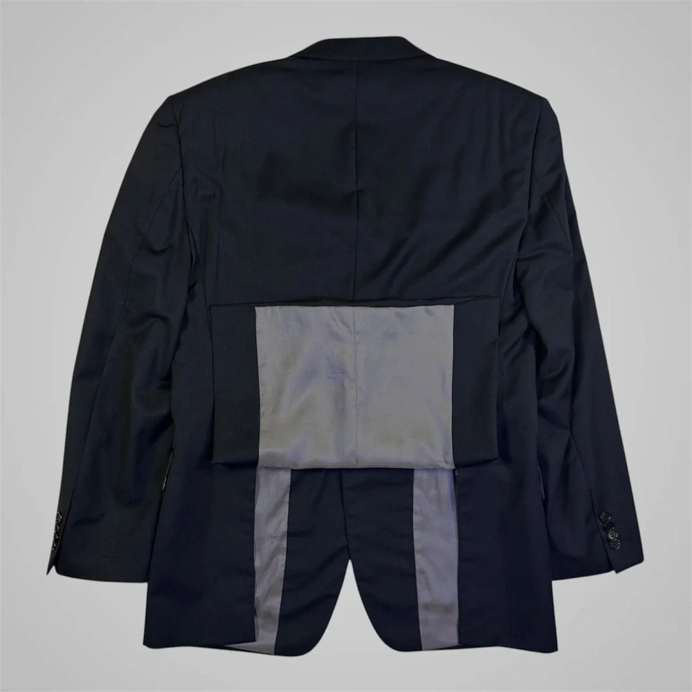 Enzo Tovare Italy‎ Mens Blazer 40R Black Super 150s Virgin Wool 2-Button Jacket